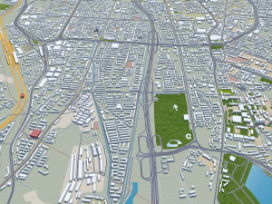 Urumqi city Xinjiang China 60km Modello 3D