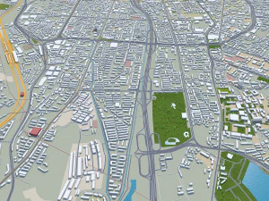 Urumqi city Xinjiang China 60km 3D Model