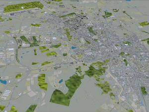 Urumqi city Xinjiang China 60km 3D Model