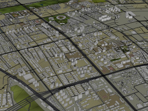 Urumqi city Xinjiang China 60km Modello 3D
