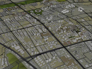 Urumqi city Xinjiang China 60km 3D Model