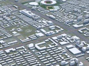 Urumqi city Xinjiang China 60km Modello 3D