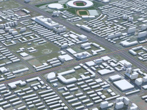 Urumqi city Xinjiang China 60km 3D Model