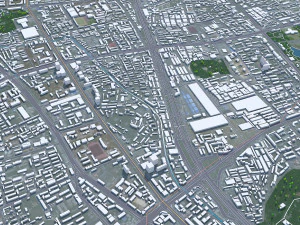 Urumqi city Xinjiang China 60km 3D Model