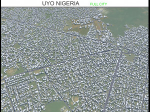 Uyo city Nigeria 35km Model 3D