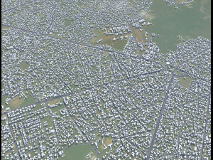 Uyo city Nigeria 35km 3D Модель
