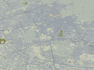 Uyo city Nigeria 35km 3D Модель