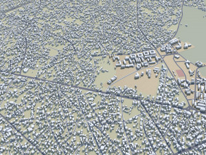 Uyo city Nigeria 35km 3D Модель