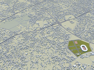 Uyo city Nigeria 35km 3D Модель
