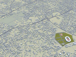 Uyo city Nigeria 35km 3D Model