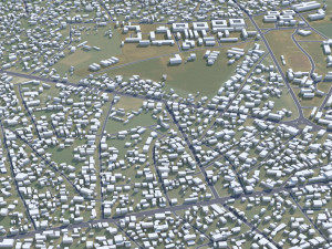 Uyo city Nigeria 35km 3D Модель