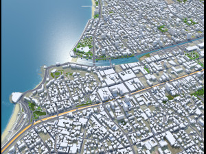 Valparaiso city Vina del Mar Chile 30km 3D Model