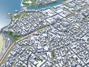 Valparaiso city Vina del Mar Chile 30km 3D Model