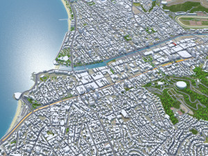 Valparaiso city Vina del Mar Chile 30km 3D Model