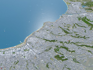 Valparaiso city Vina del Mar Chile 30km 3D Model