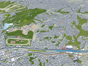 Valparaiso city Vina del Mar Chile 30km 3D Model