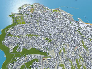 Valparaiso city Vina del Mar Chile 30km 3D Model