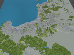 Valparaiso city Vina del Mar Chile 30km 3D Model