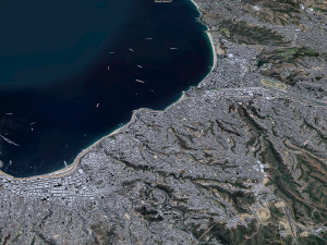 Valparaiso city Vina del Mar Chile 30km 3D Model