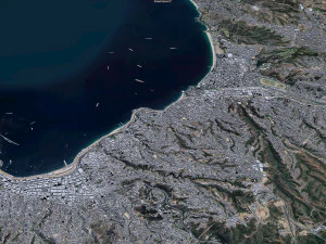 Valparaiso city Vina del Mar Chile 30km 3D Model