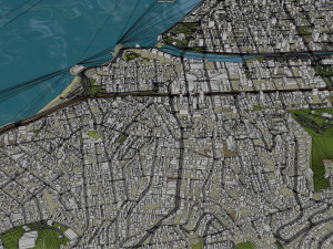 Valparaiso city Vina del Mar Chile 30km 3D Model