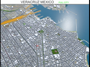 Veracruz city Mexico 20km 3D Model