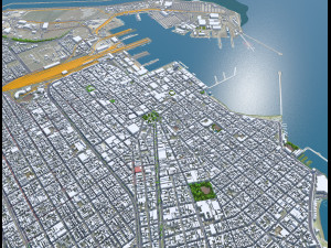 Veracruz city Mexico 20km 3D Модель