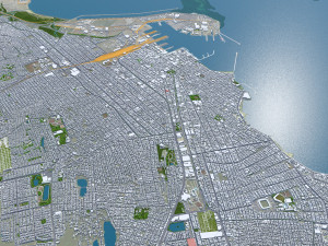 Veracruz city Mexico 20km 3D Модель