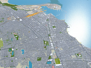 Veracruz city Mexico 20km 3D Модель