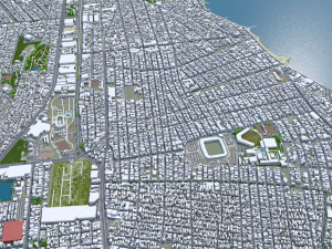 Veracruz city Mexico 20km 3D Модель