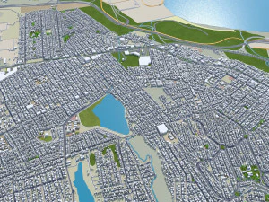 Veracruz city Mexico 20km 3D Model