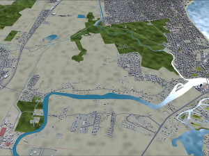 Veracruz city Mexico 20km 3D Модель