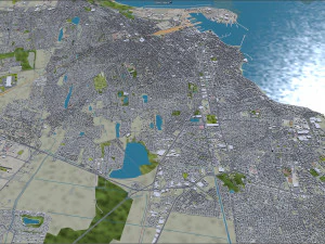 Veracruz city Mexico 20km 3D Model