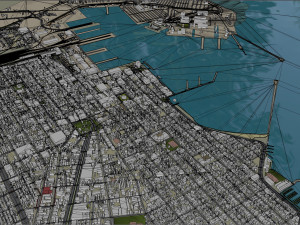 Veracruz city Mexico 20km 3D Модель