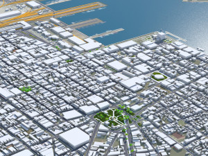 Veracruz city Mexico 20km 3D Модель