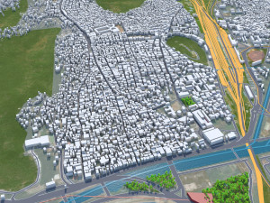 Vijayawada city Andhra Pradesh India 30km 3D Model