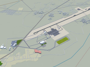 Vijayawada city Andhra Pradesh India 30km 3D Model