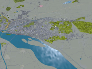 Vijayawada city Andhra Pradesh India 30km 3D Model