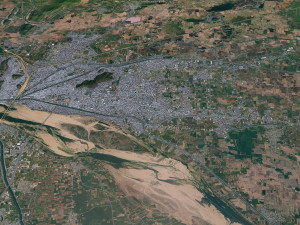Vijayawada city Andhra Pradesh India 30km 3D Model