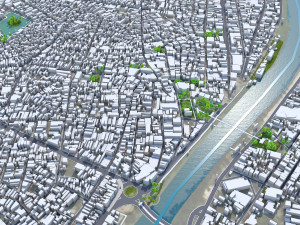 Villahermosa ville Tabasco Mexique 30km Modèle 3D