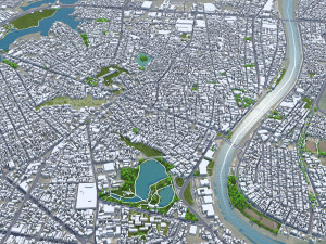 Villahermosa ville Tabasco Mexique 30km Modèle 3D