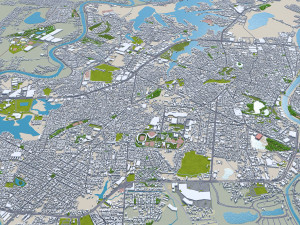 Villahermosa ville Tabasco Mexique 30km Modèle 3D