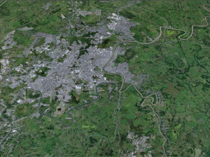 Villahermosa city Tabasco Mexico 30km 3D Model