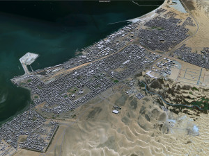 Walvis Bay city Namibia 15km Model 3D