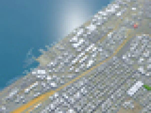 Walvis Bay city Namibia 15km 3D Model