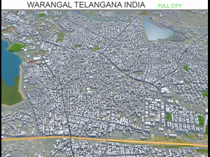 Cidade de Warangal Telangana &Iacute;ndia 20 km Modelo 3D