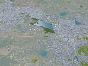 Warangal city Telangana India 20km 3D Модель