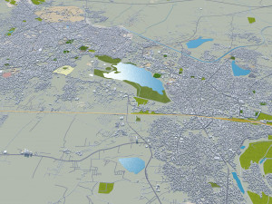 Warangal city Telangana India 20km 3D Модель