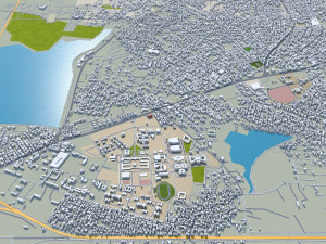 Warangal city Telangana India 20km 3D Модель