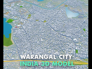 Warangal city Telangana India 20km 3D Модель